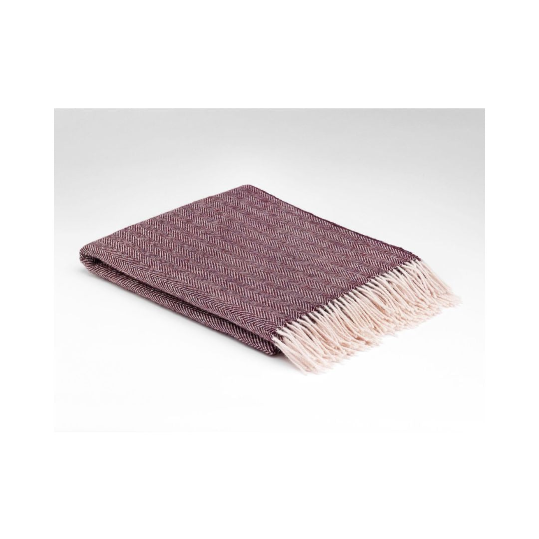 Heritage Berry Wool Throw 