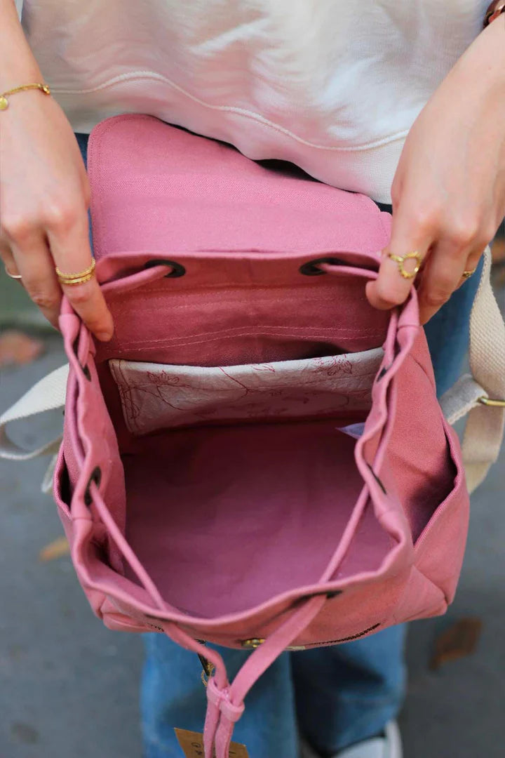 Mini Eliot Backpack - Blush in Organic Cotton 