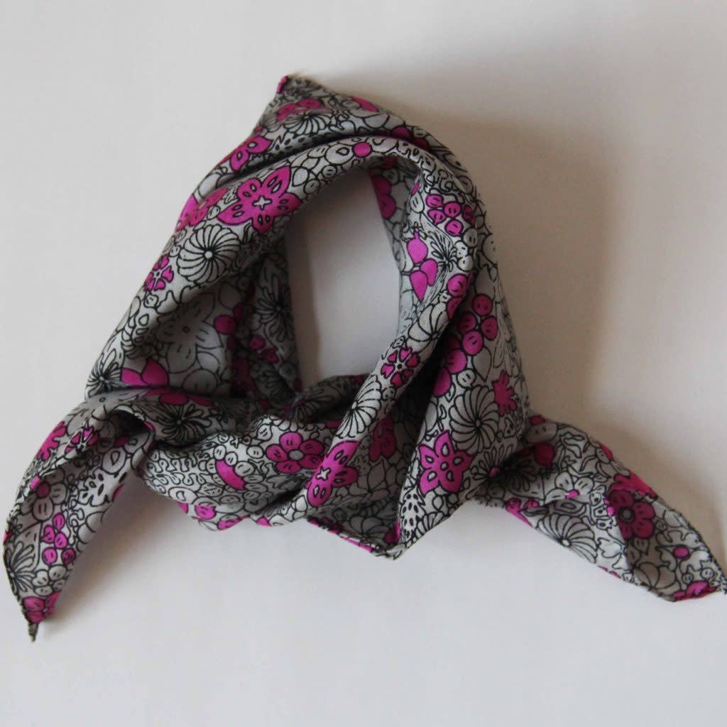 Mini Foulard en Soie Summer - Fushia