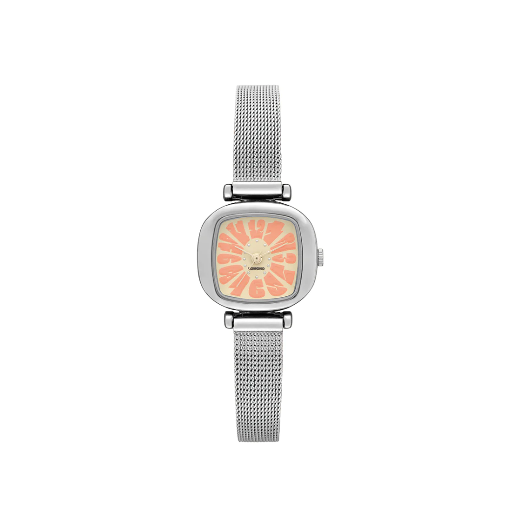 Horloge Moneypenny Flower royale Silver blush