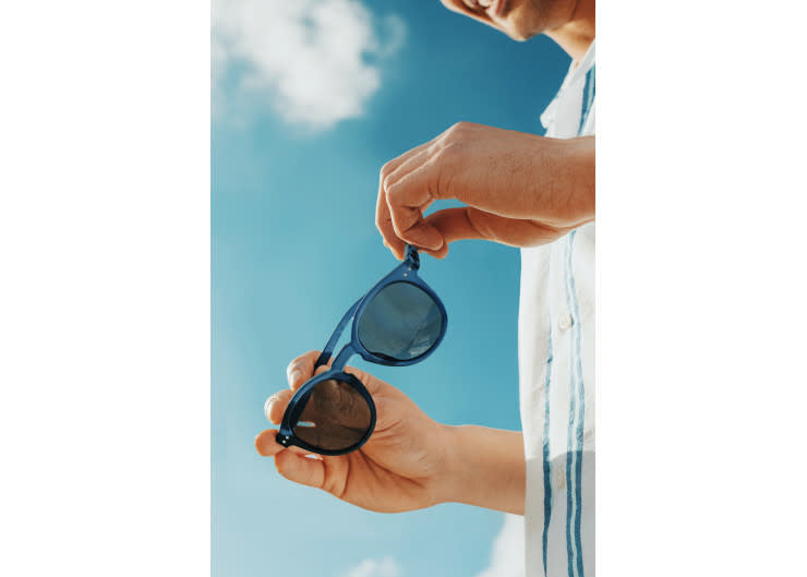 Oversize N Night Blue Sunglasses