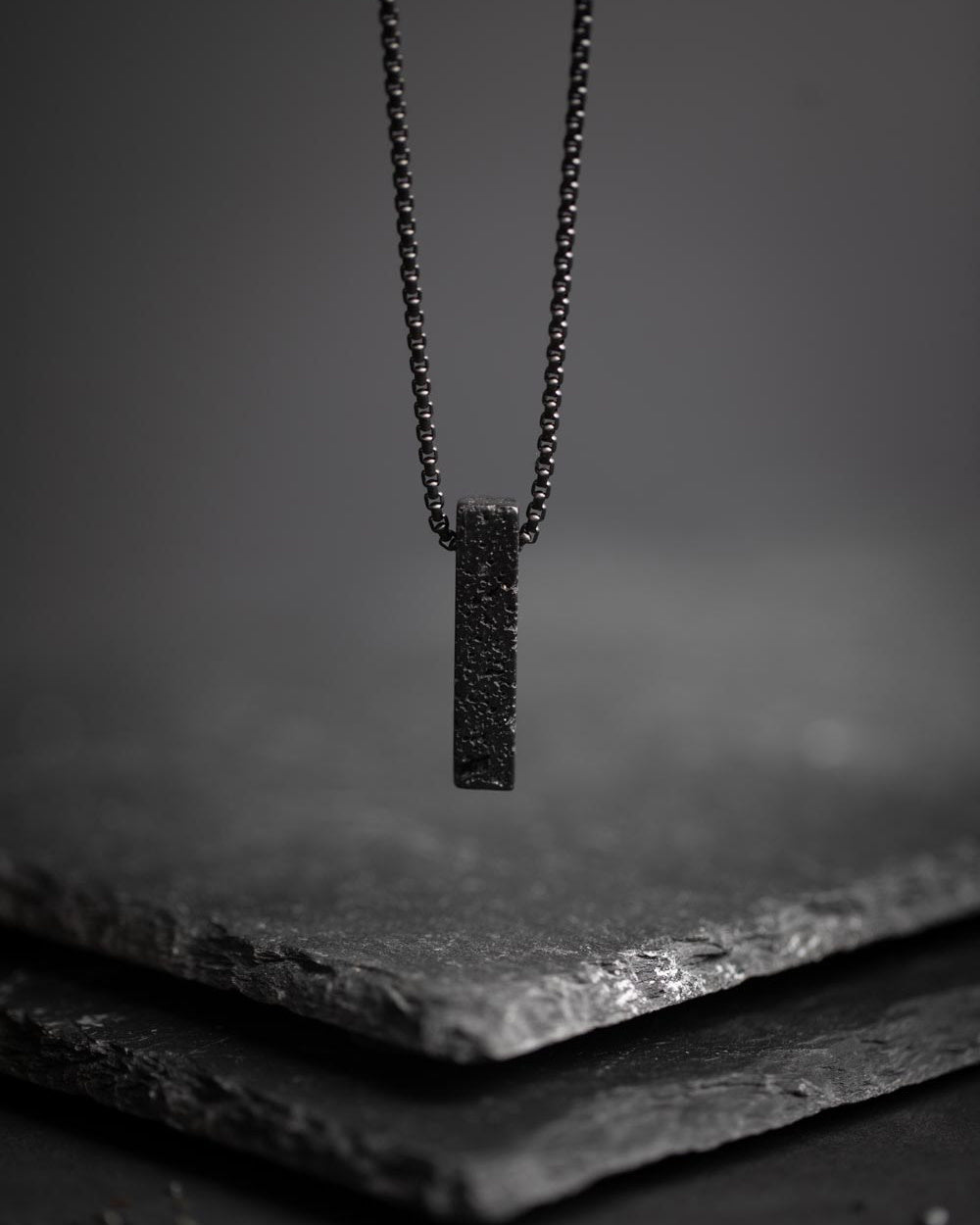 Tantum Steel &amp; Lava Stone Necklace