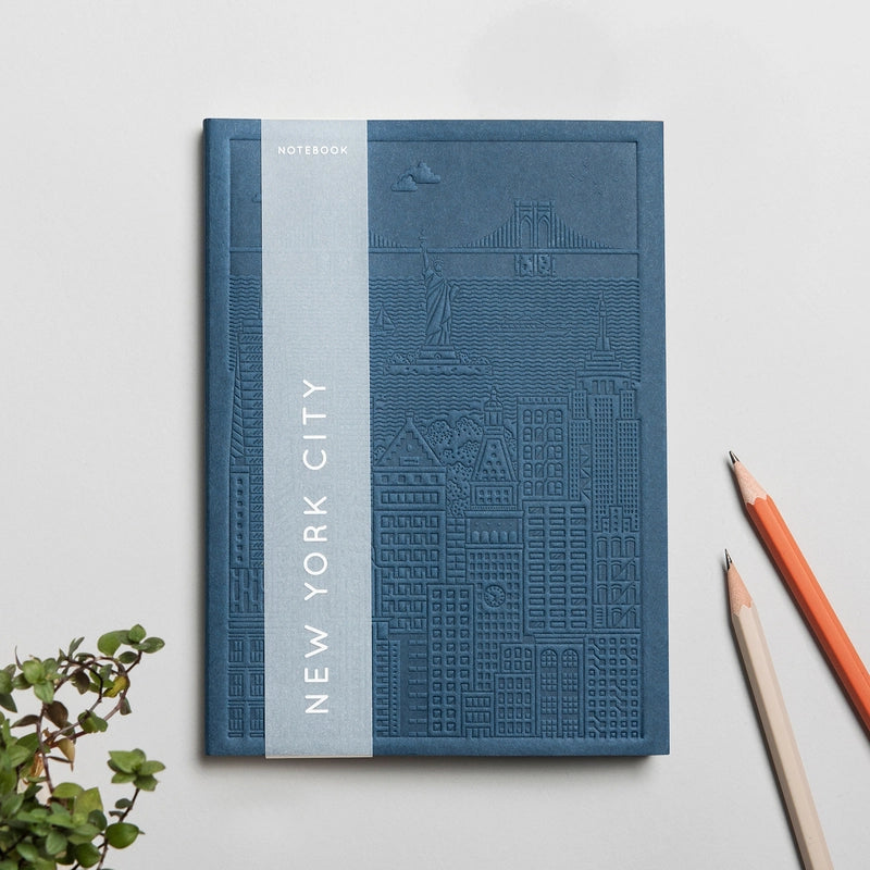 Debossed Notebook - New York - Blue