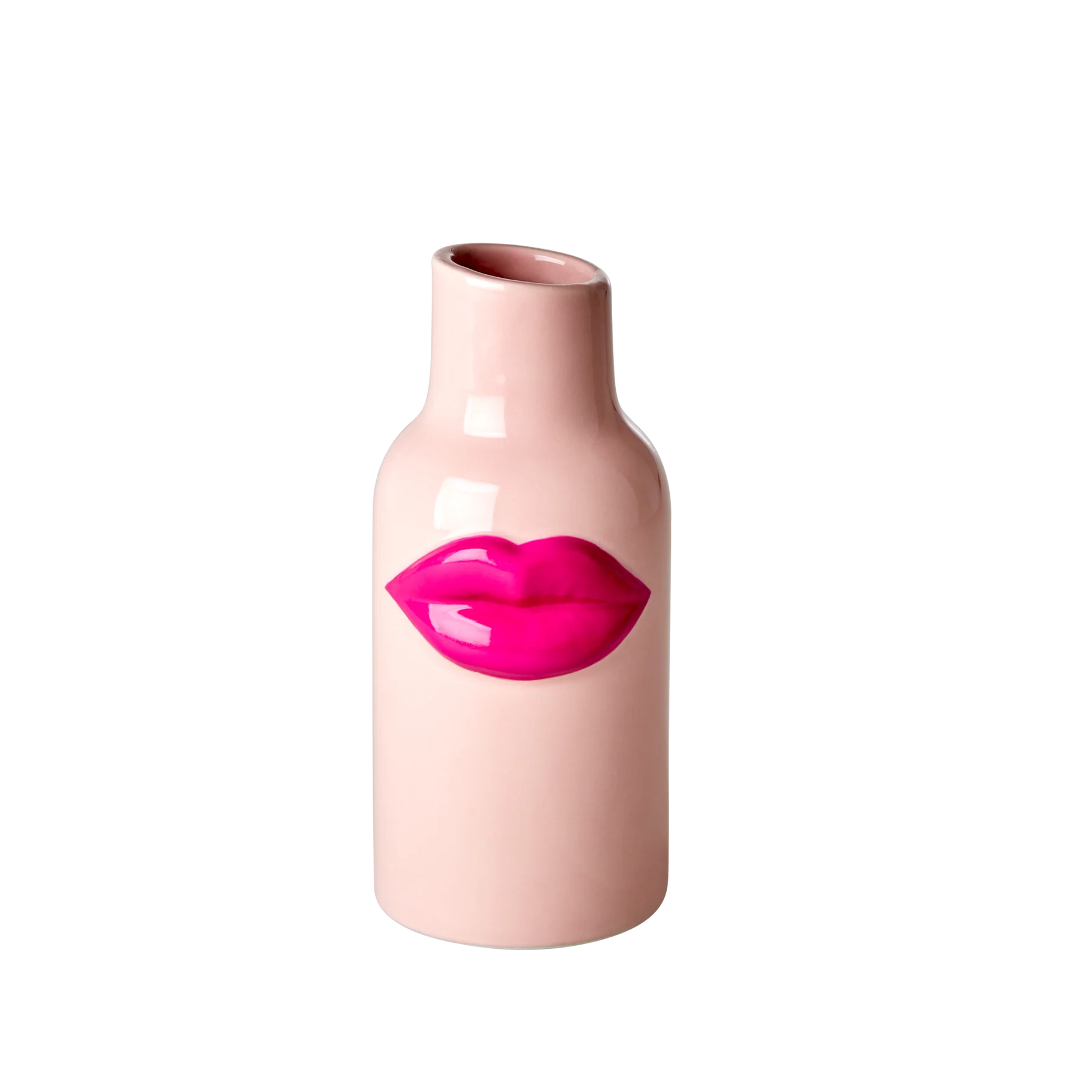 Vase en Céramique avec Bouche Fuchsia petit modèle