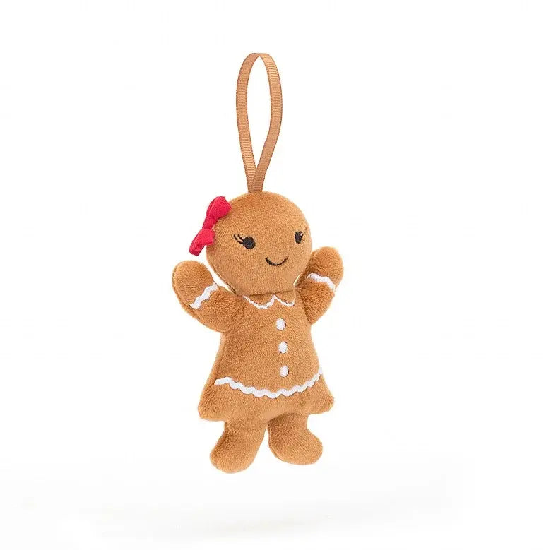 Suspension en Peluche Pain d'Epices Gingerbread Ruby Jellycat