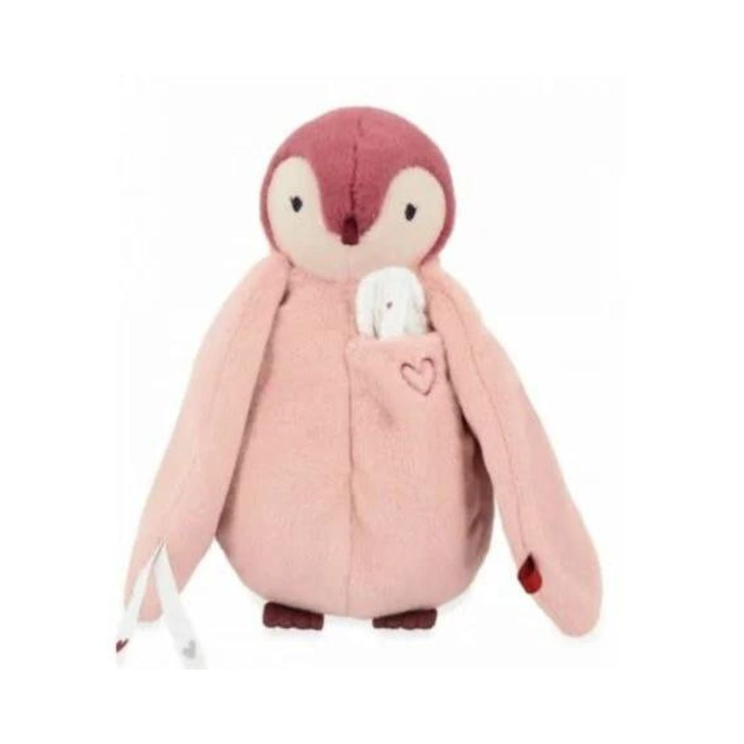 Pink Penguin Kissing Plush 