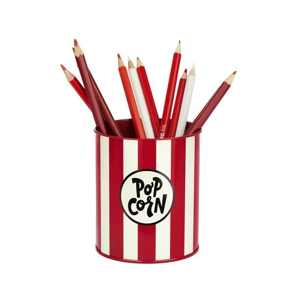 Potloodbeker - Popcorn Rood & Beige 