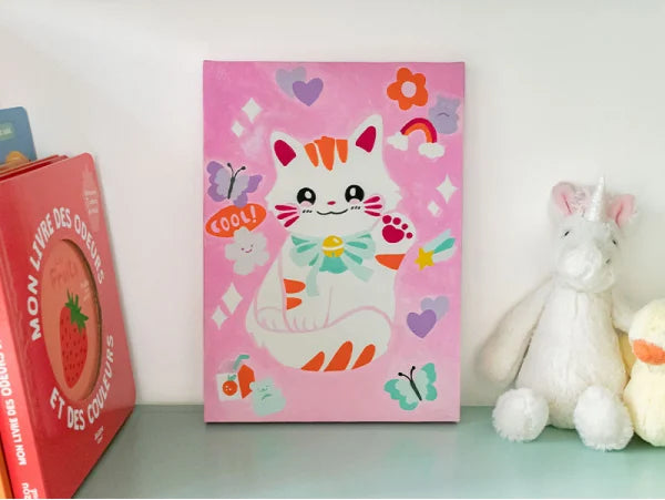 Coffret peinture au numéro enfant - Maneki Neko