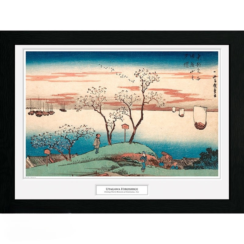 Tirage Encadré - Hiroshige - Cerisiers en Fleurs à Gotenya