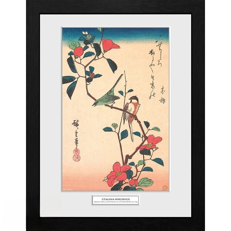 Hiroshige Ingelijste Print - Japans Witoog en Ti 