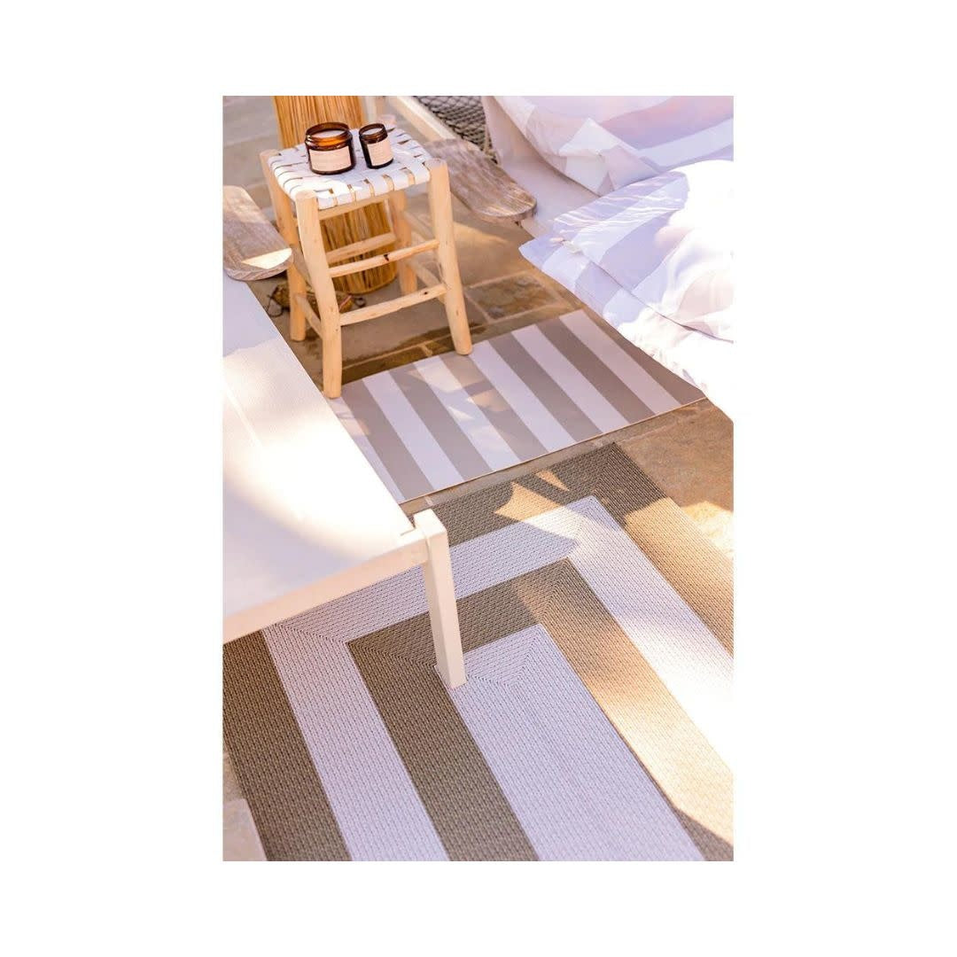 Tapis vinyle rattan - brun clair