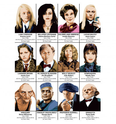 Affiche - Bourdereau - Personnages Harry Potter