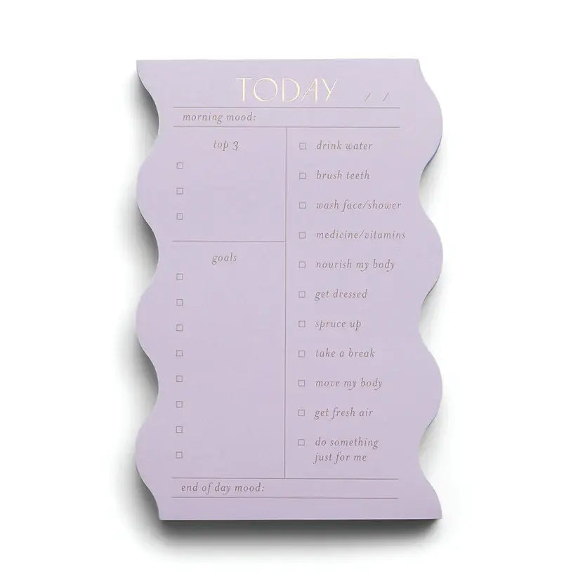 Wavy Daily Notepad - Lilac 