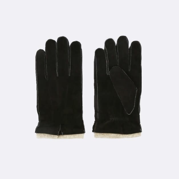 Dark Brown Leather Gloves 