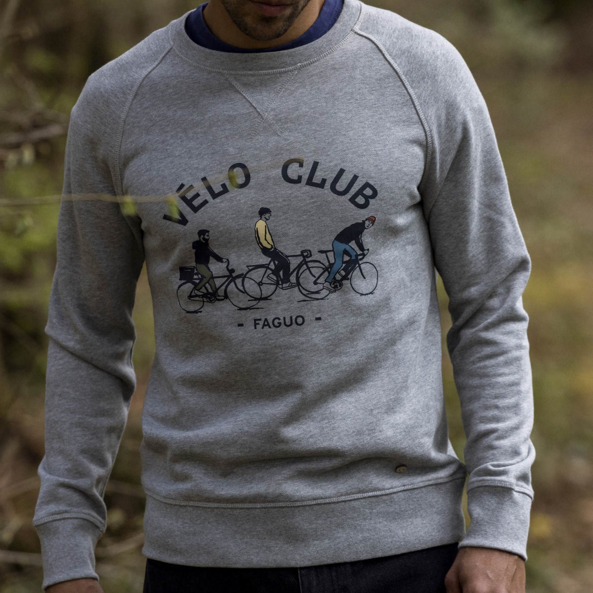 Sweat Darney Vélo Club Round Neck Grey