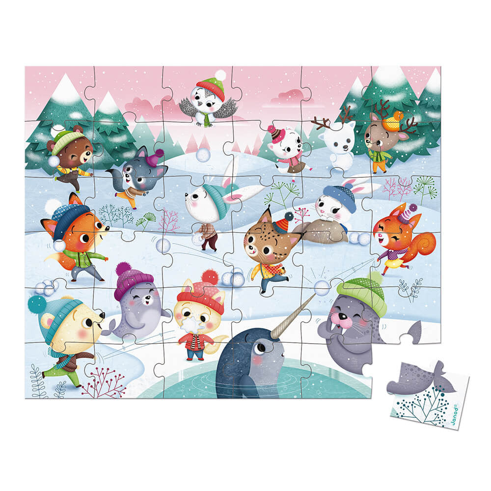 Snowball Fight Puzzle 36 pcs