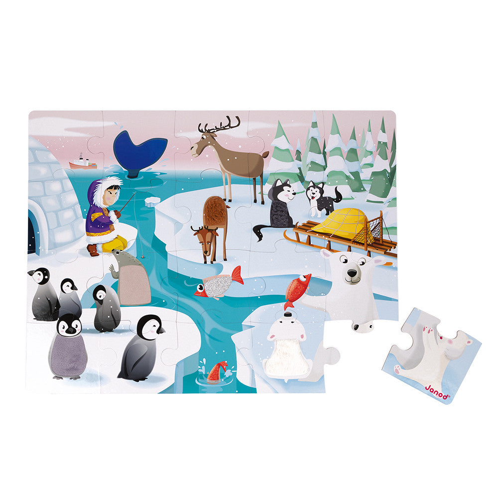 Tactile puzzle - On the ice floe 20 pcs