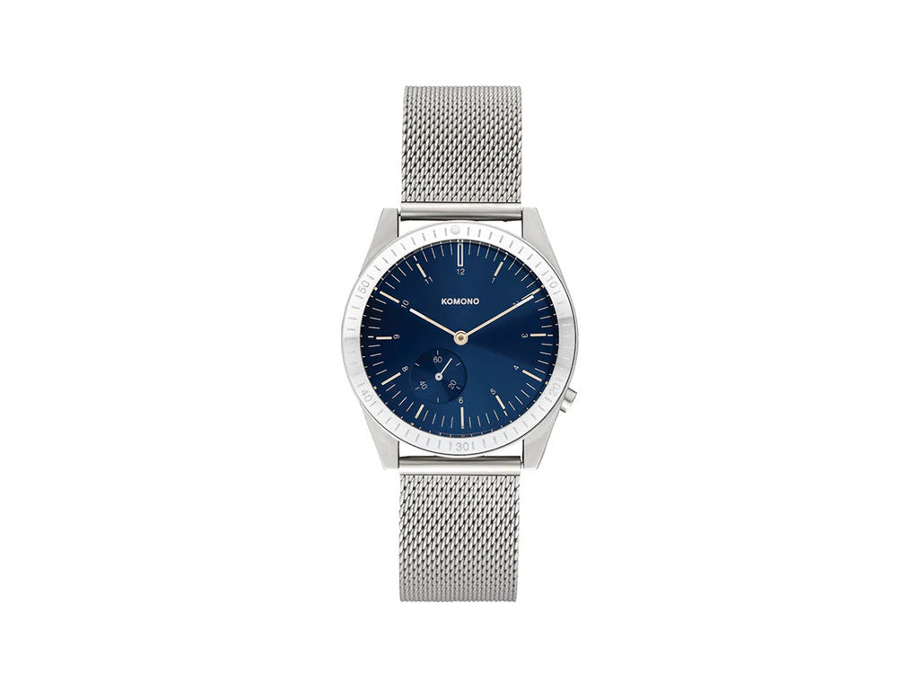 Ray Legacy Horloge Mesh Zilver Blauw