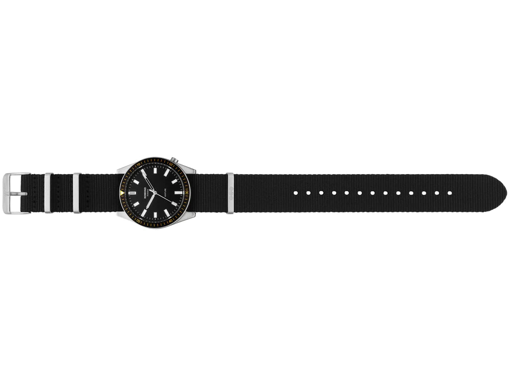 Ray Venture Nato Watch Black & Silver 