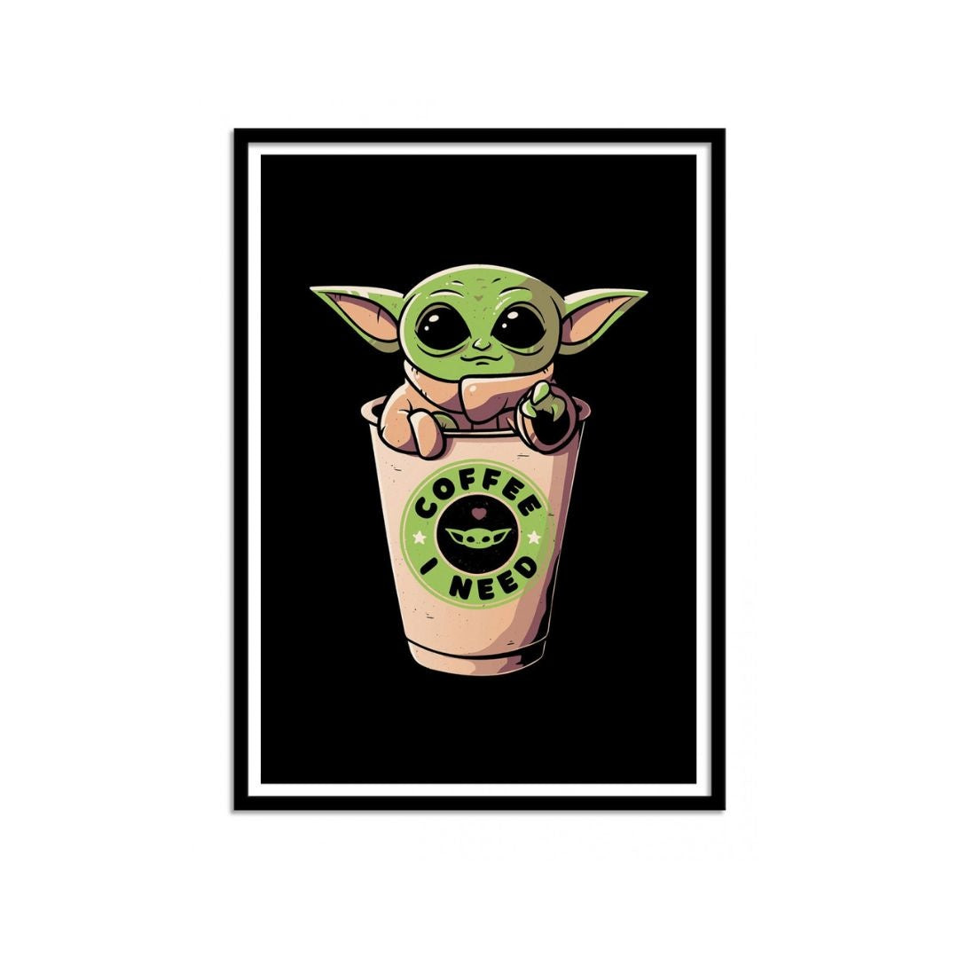 Affiche Coffee I need Yoda