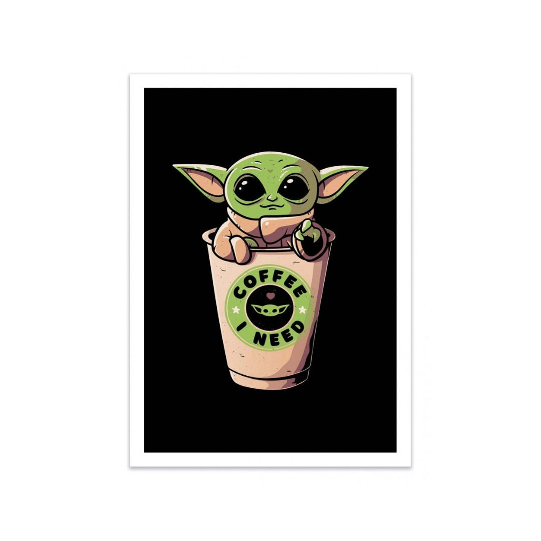 Affiche Coffee I need Yoda