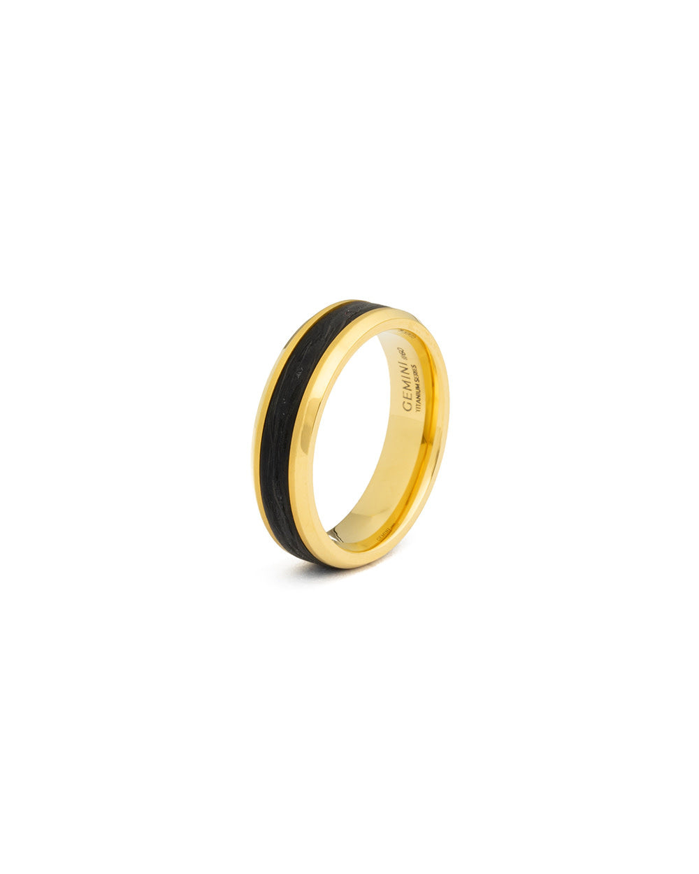 Rota Gouden Titanium & Koolstof Ring