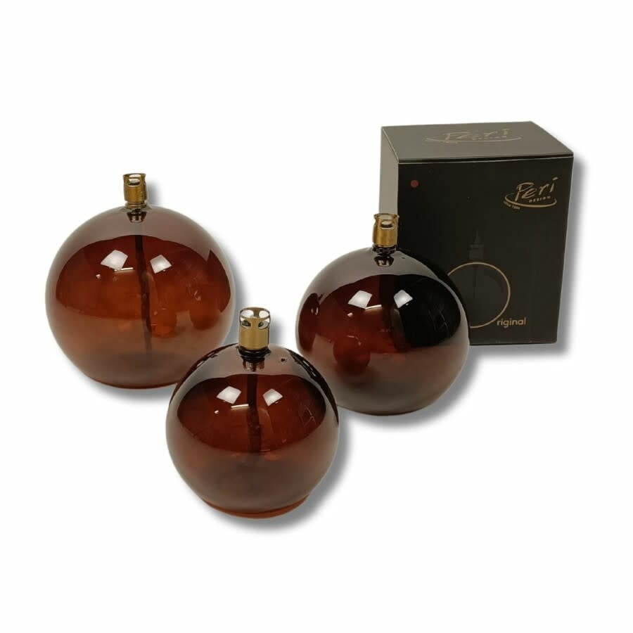 Ball Oil Lamp - Cognac Brass 