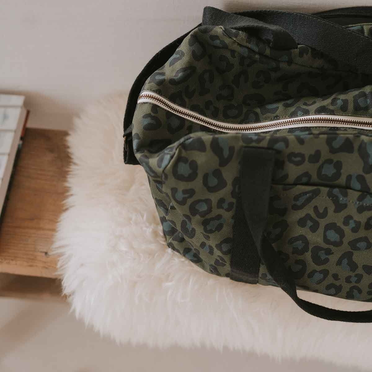 Raphael Leopard Khaki Changing Bag