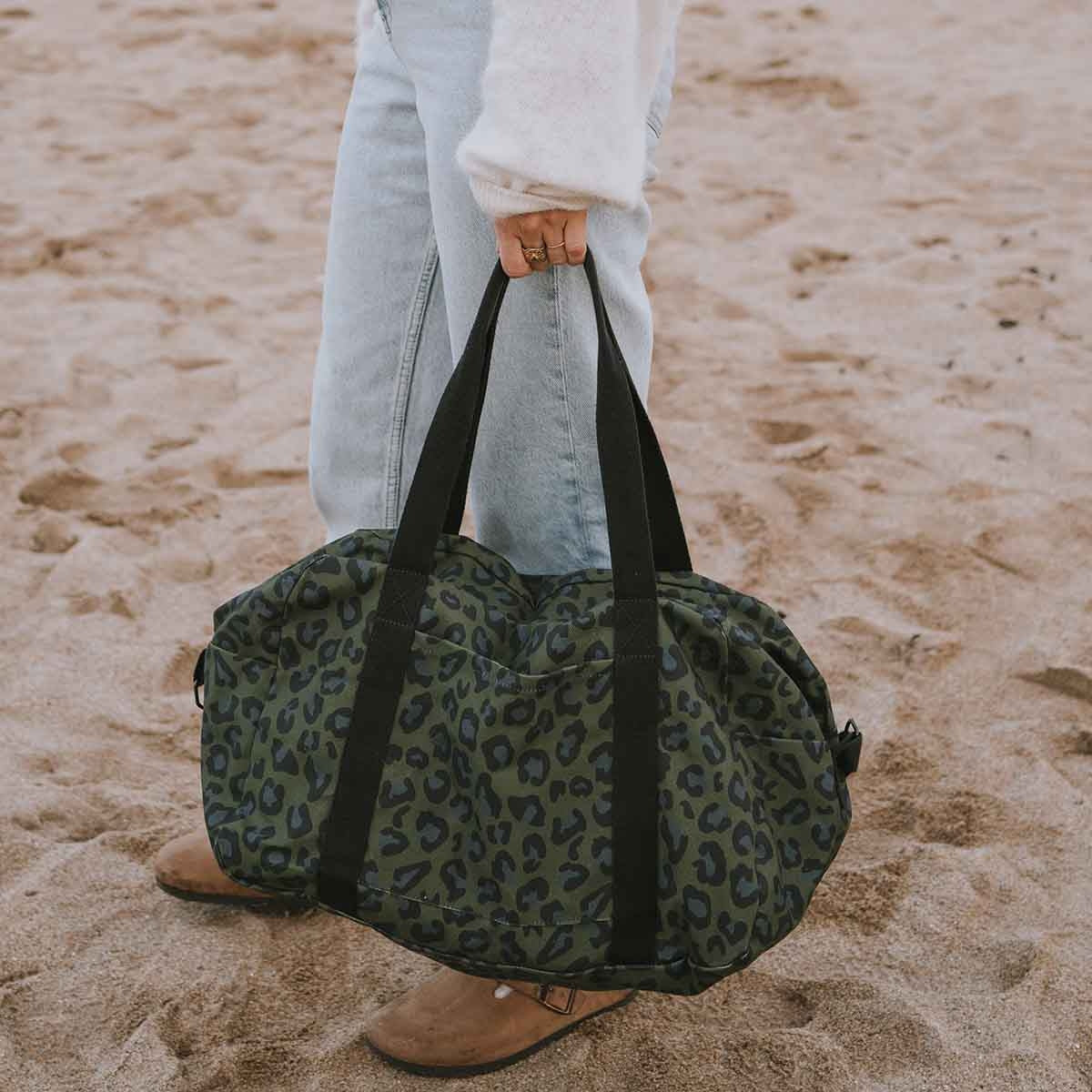 Raphael Leopard Khaki changing bag Rose In April