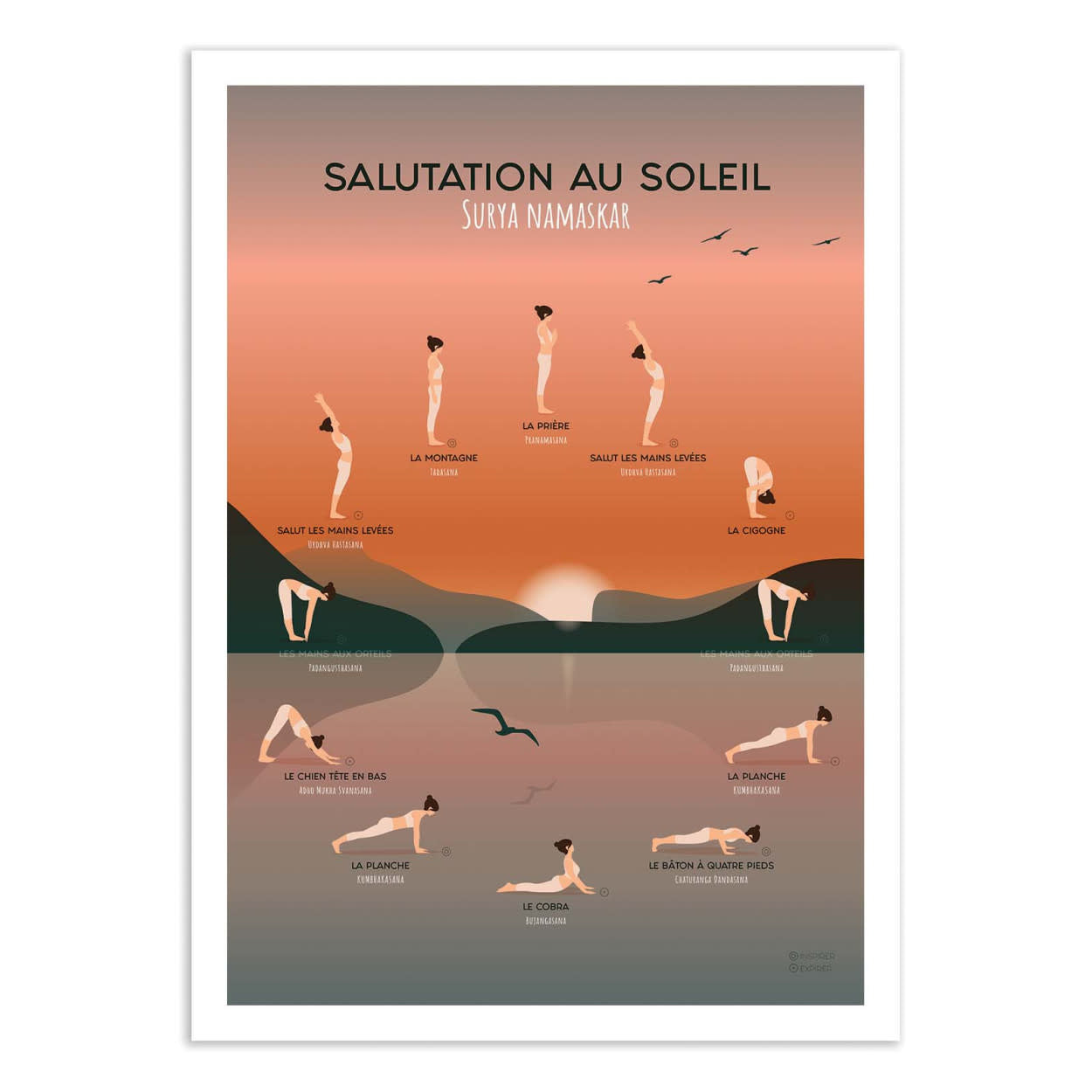 Sun Salutation Yoga Poster