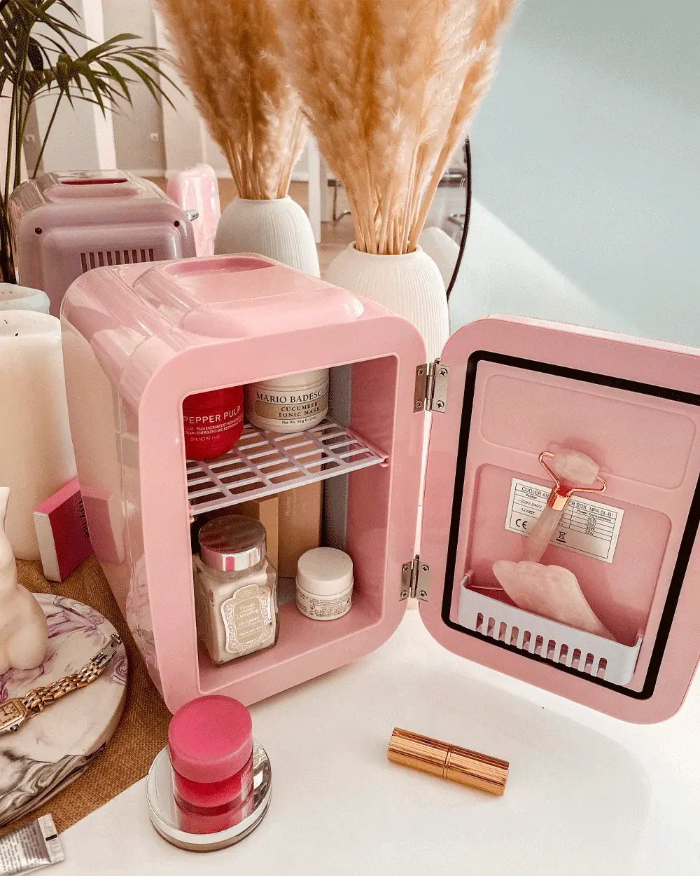 Retro Mini Fridge - Pink Sansa 