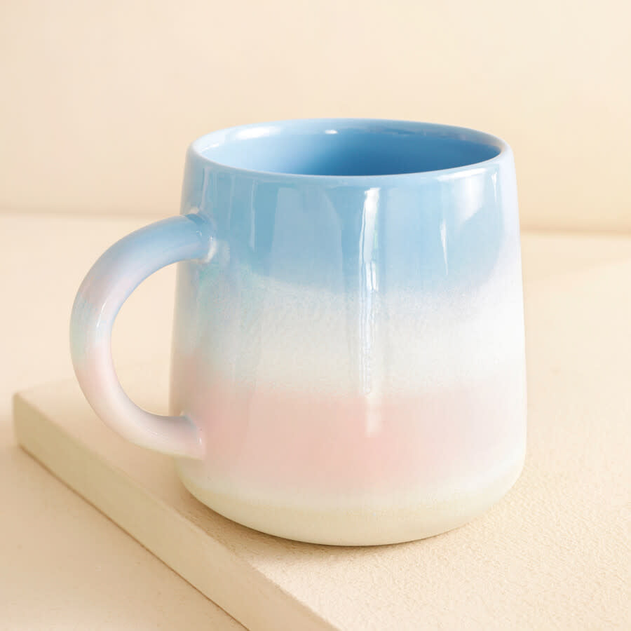 Ceramic Mug - Pastel Ombre Blue & Pink 