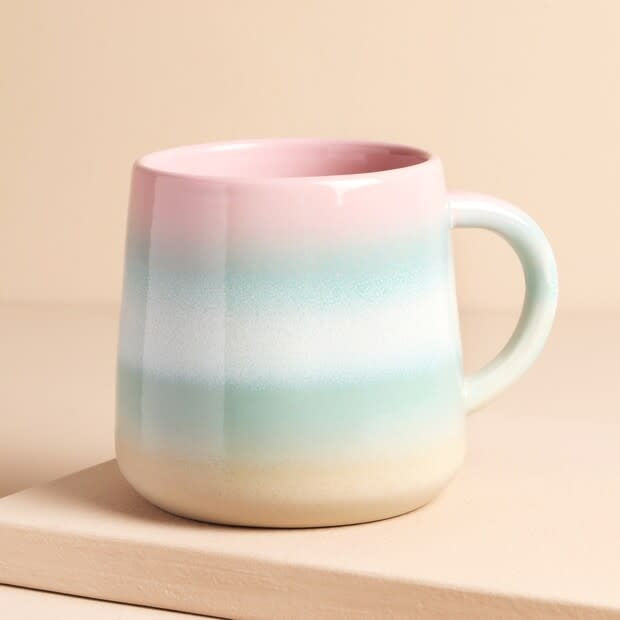 Mug en Céramique - Pastel Ombre Vert & Rose