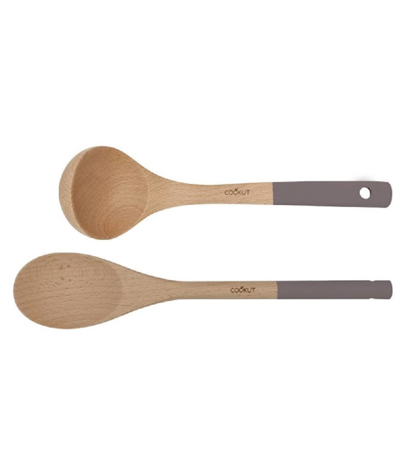 Set Cuillère et Louche en Bois Moka