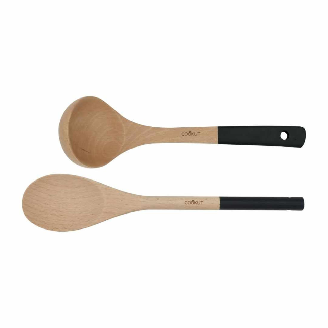 Set Cuillère et Louche en Bois Graphite