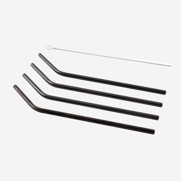 Set of 4 stainless steel straws