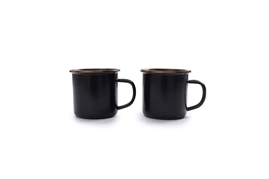 Tasses noir charbon (x2)