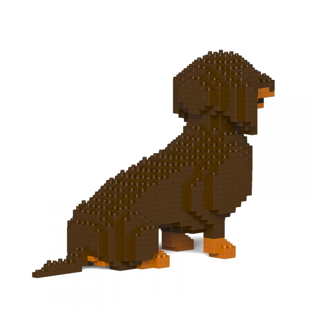 Building Set Dachshund Brown Sitting Dog