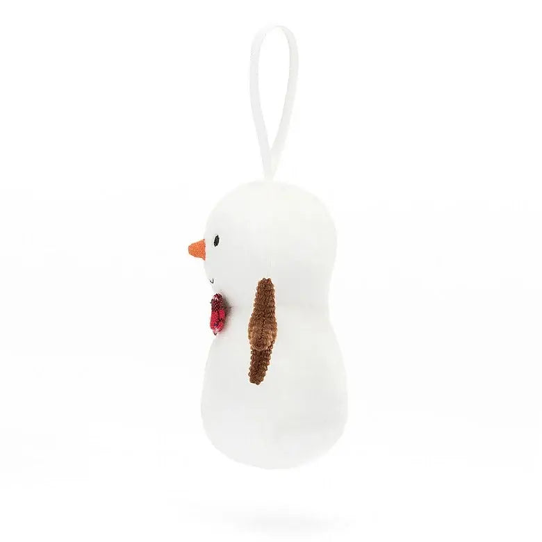 Suspension en Peluche Bonhomme de Neige