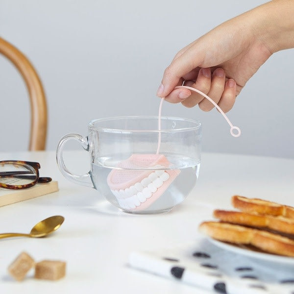 Tea infuser - Teether Pink & White 