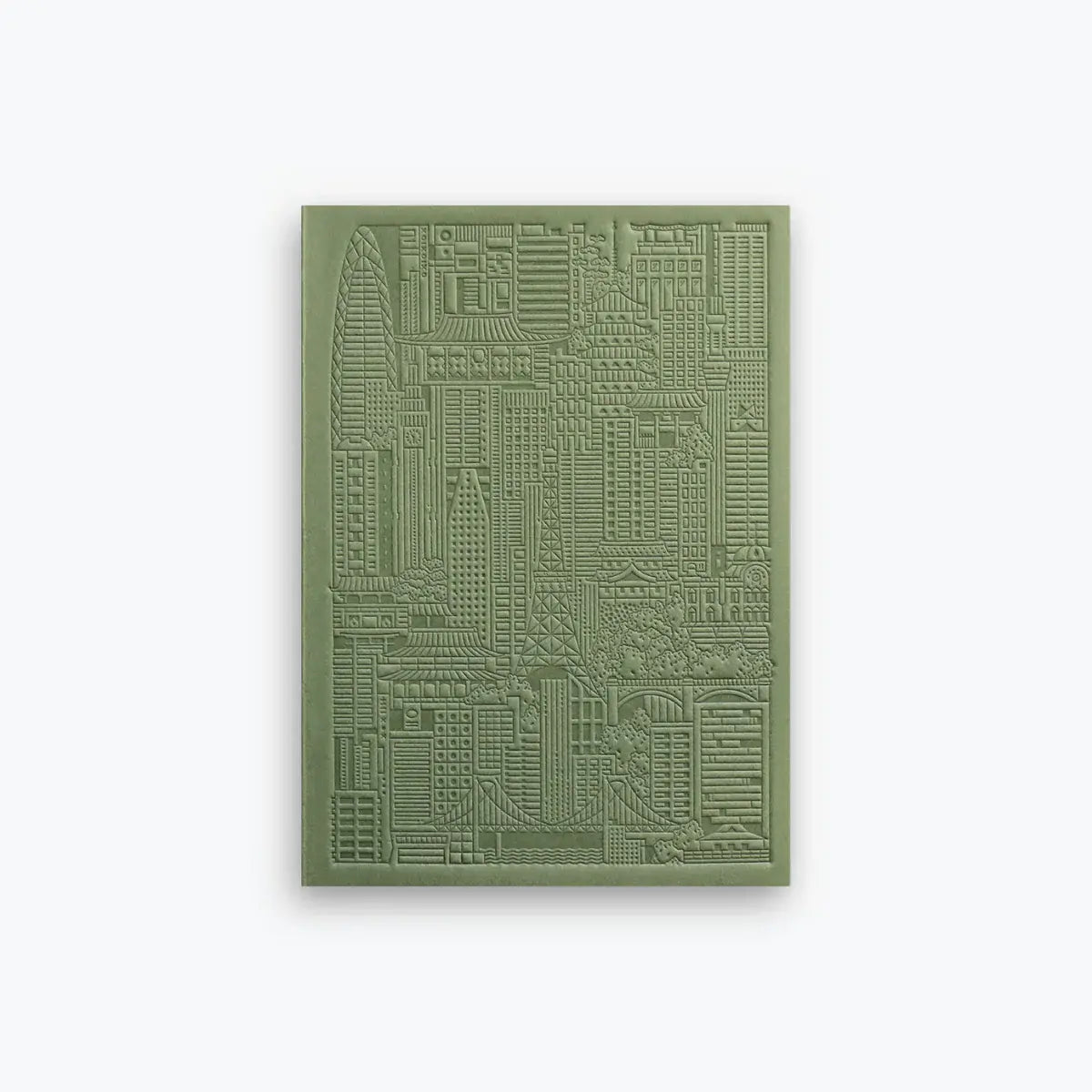 Debossed Notebook - Tokyo - Green