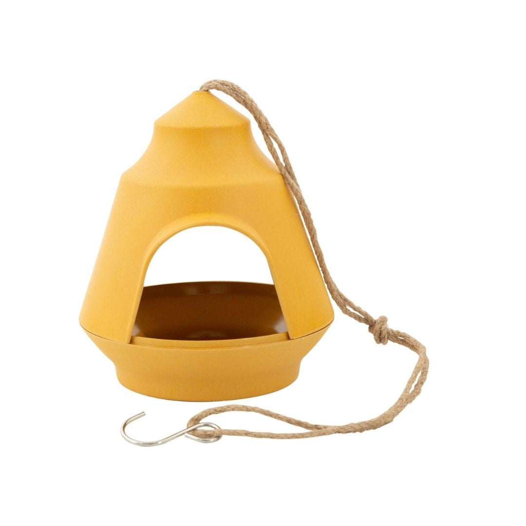 Natural Yellow Bamboo Bird Feeder 