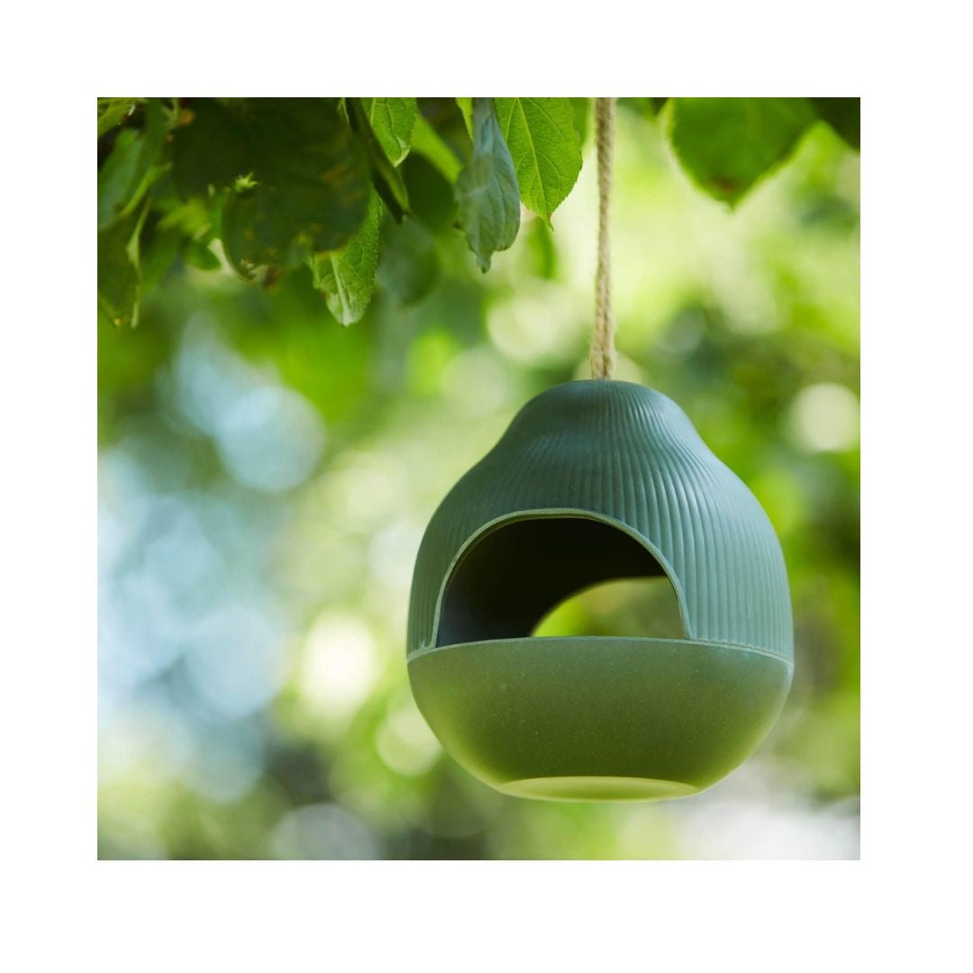 Natural Green Bamboo Bird Feeder 