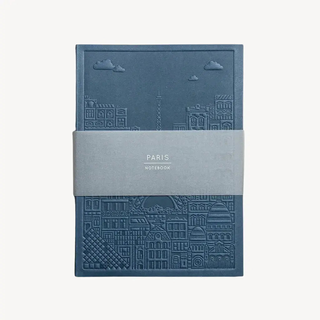 Debossed Notebook - Paris - Blue