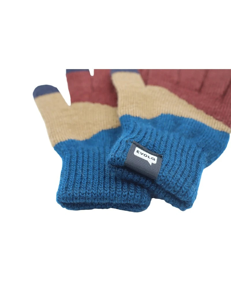 Touchscreen kids glove - TORI - brown/cocoa/zircon