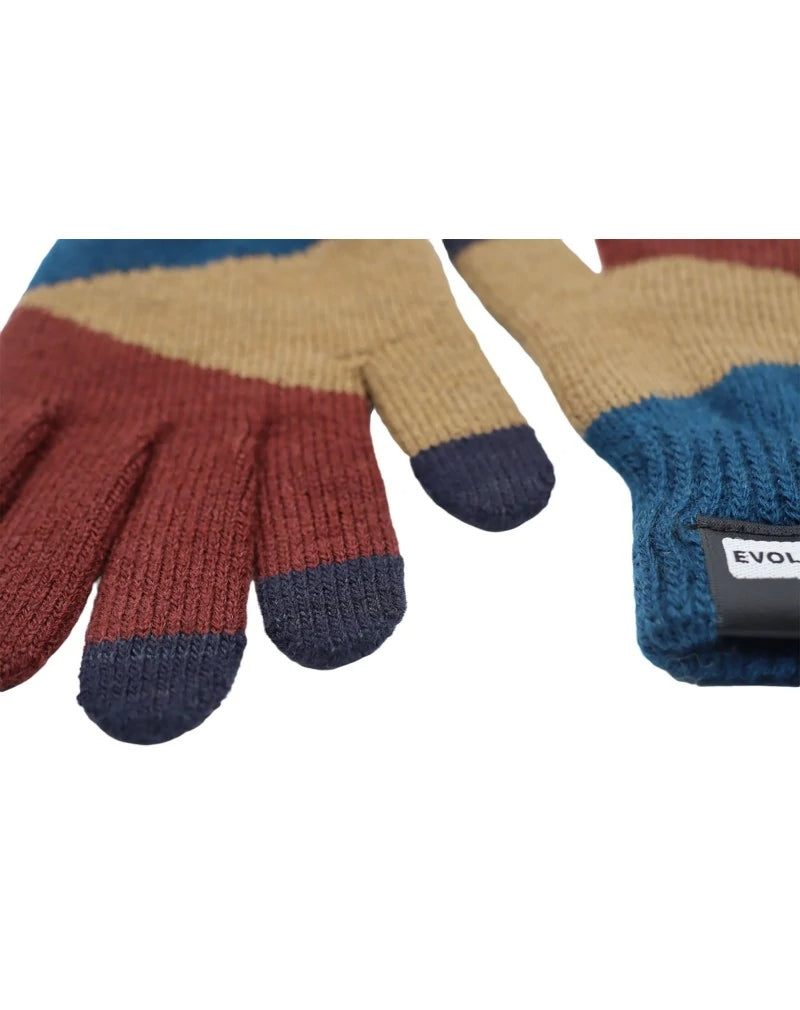 Touchscreen kids glove - TORI - brown/cocoa/zircon