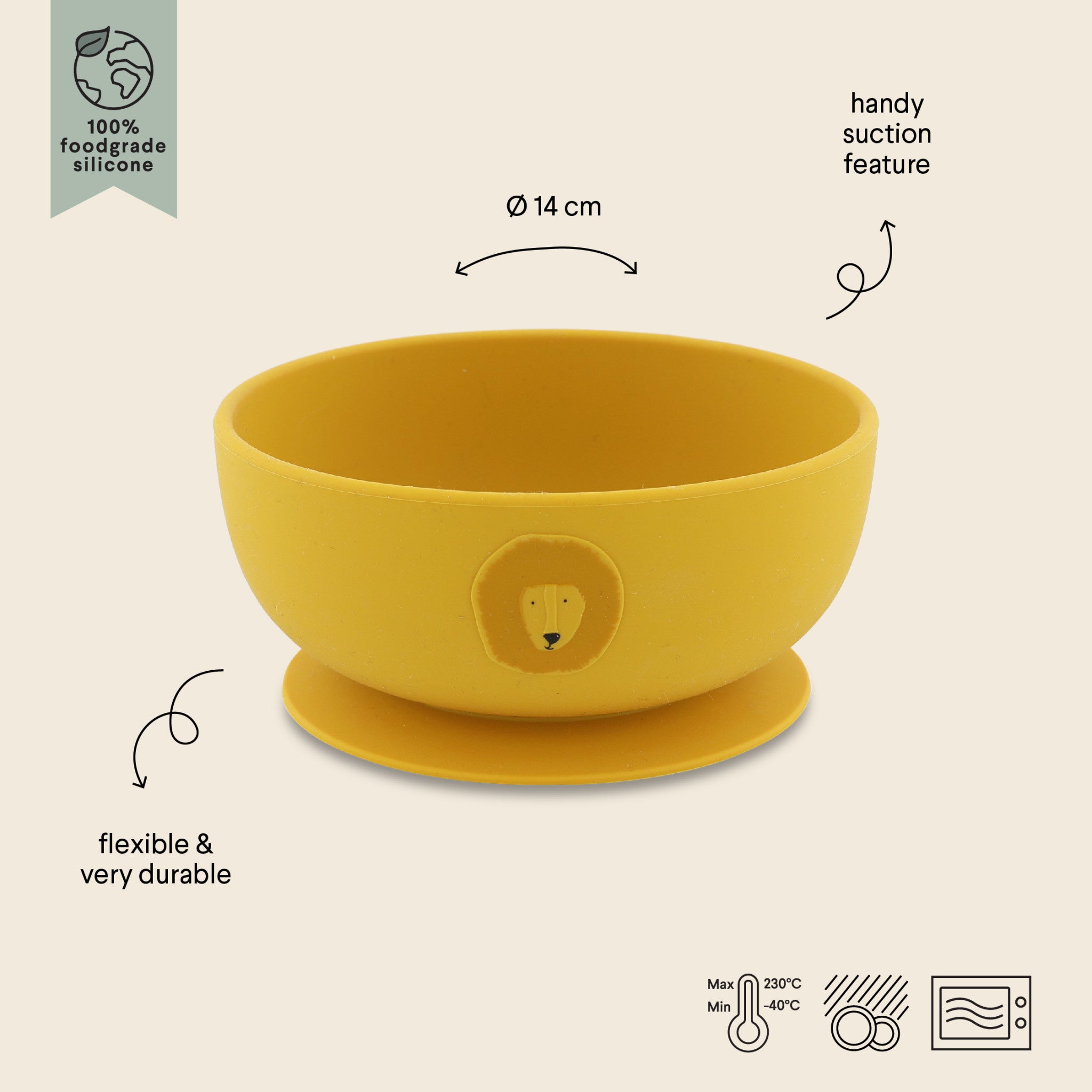 Bowl with suction cup - Mr. Lion 