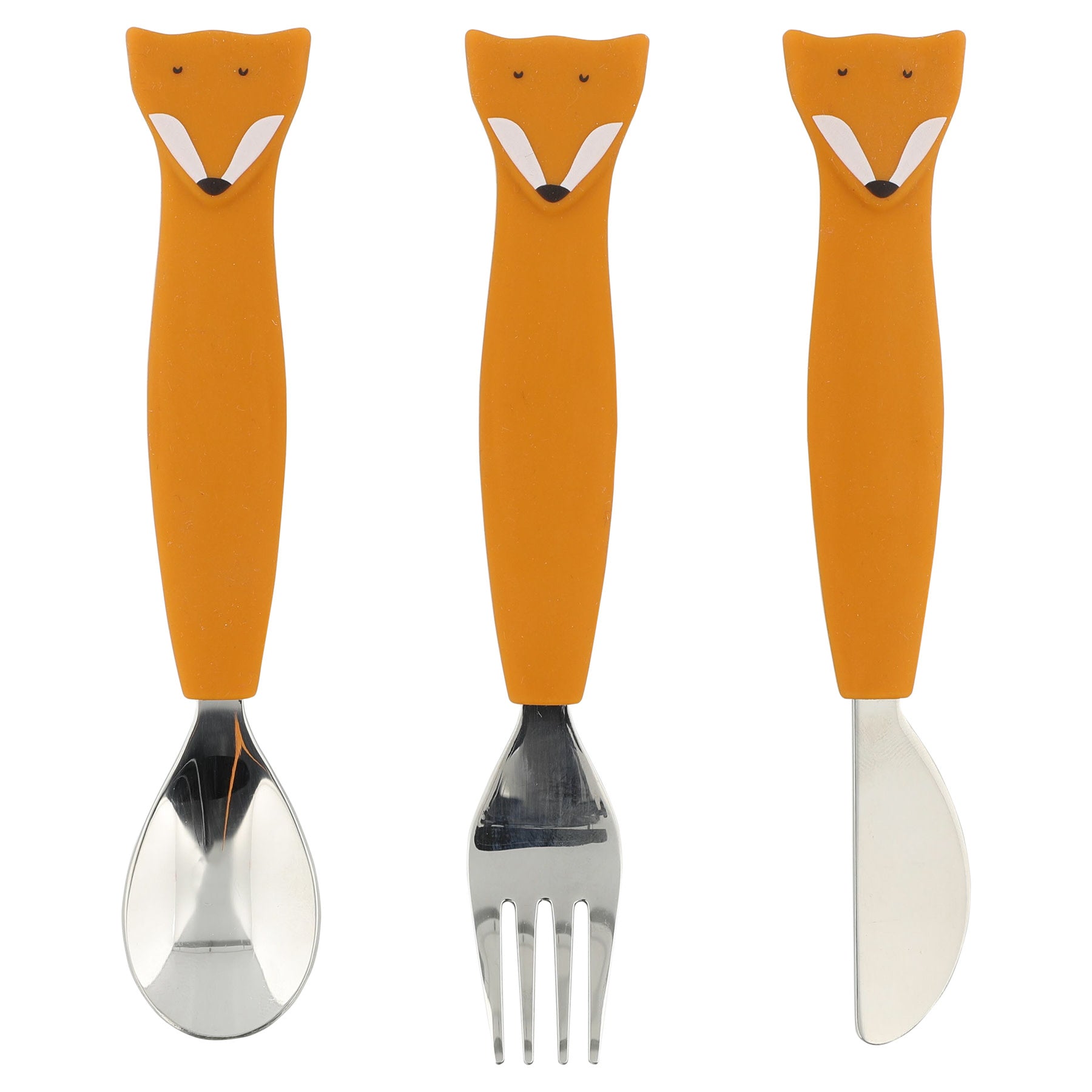 Set of Metal and Silicone Cutlery - Mr. Fox 