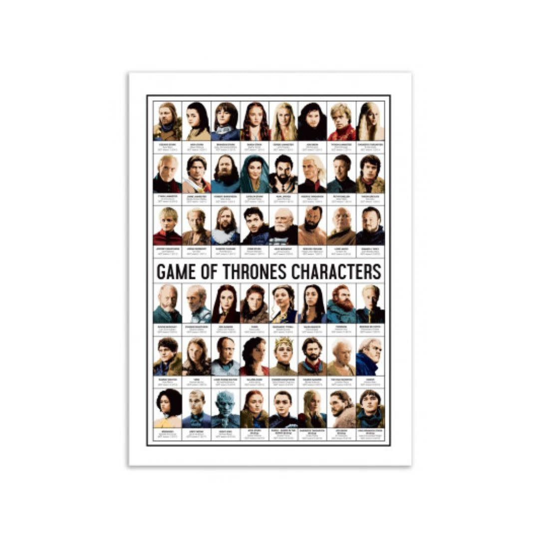 Poster - Bourdereau - Game of Thrones Characters 