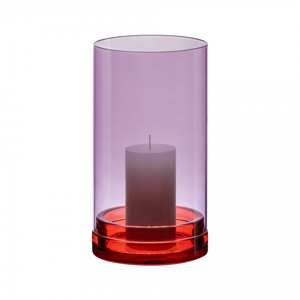 Large Glass Lantern - Lucius Violet 